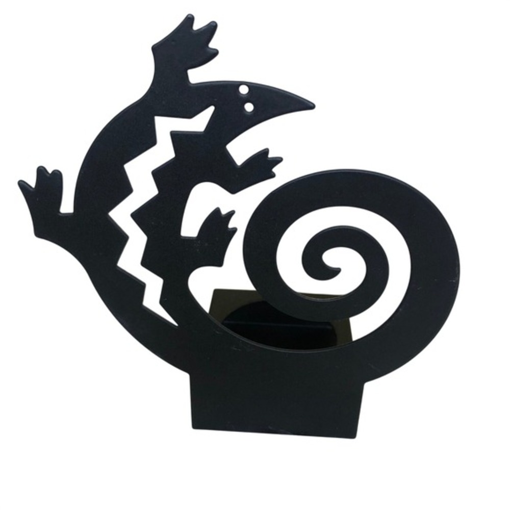 PartyLite Gecko Southwest Metal Tealight Candle Holder 5" Taiwan‎ Southwest Boho - Picture 1 of 6